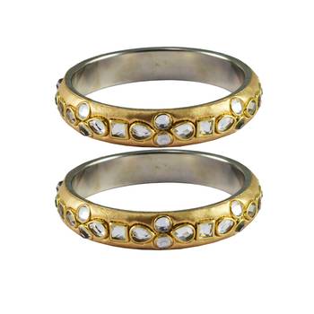 Golden Stone Brass Bangle 1