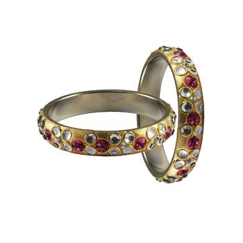 Golden Stone Brass Bangle 2