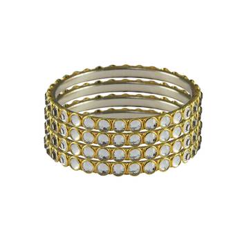 Golden Stone Brass Bangle 1
