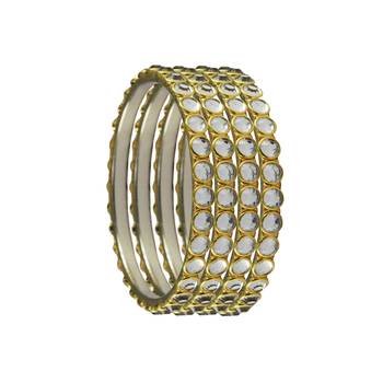 Golden Stone Brass Bangle 2
