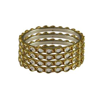 Golden Stone Brass Bangle 1