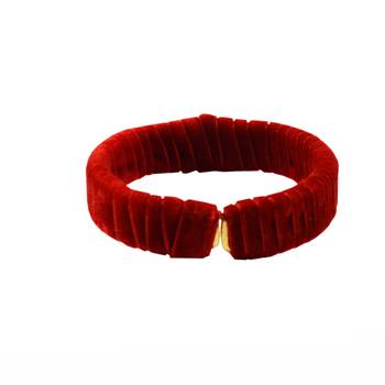 Red Plain Brass Bangle 1