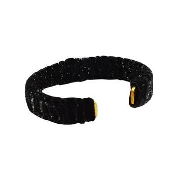 Black Plain Brass Bangle 2