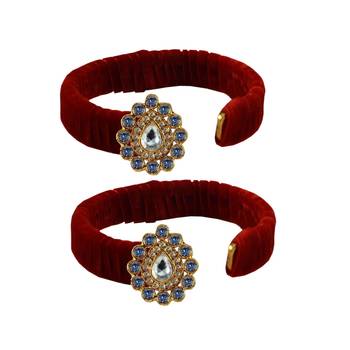 Red Stone Brass Bangle 2