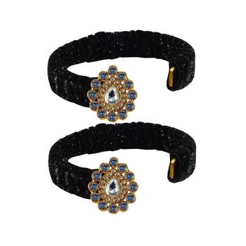 Black Stone Brass Bangle 2