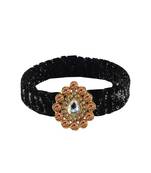 Black Stone Brass Bangle