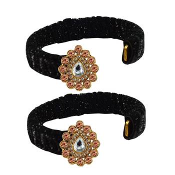 Black Stone Brass Bangle 2