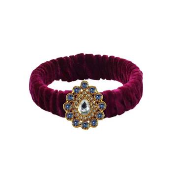 Dark Rani Stone Brass Bangle 1