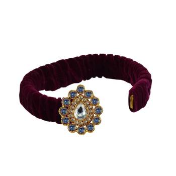 Dark Rani Stone Brass Bangle 2