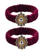 Dark Rani Stone Brass Bangle