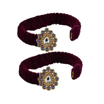 Dark Rani Stone Brass Bangle 2