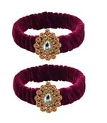 Dark Rani Stone Brass Bangle