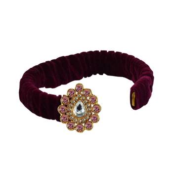 Dark Rani Stone Brass Bangle 2
