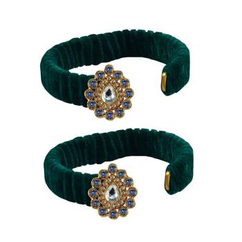 Green Stone Brass Bangle 2