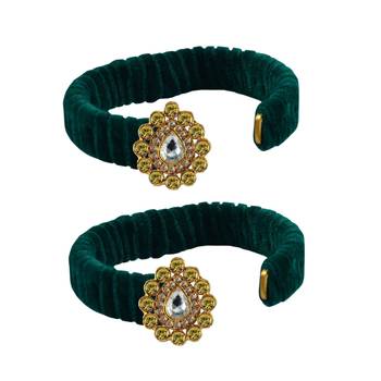 Green Stone Brass Bangle 2