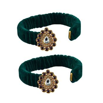 Green Stone Brass Bangle 2