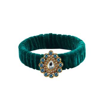 Green Stone Brass Bangle 1