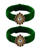 Light Green Stone Brass Bangle