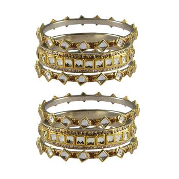 Golden Stone Brass Bangle 1