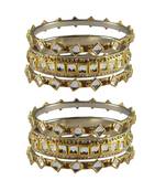 Golden Stone Brass Bangle