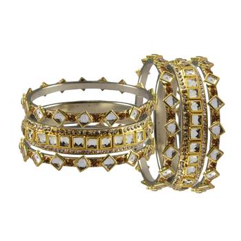 Golden Stone Brass Bangle 2