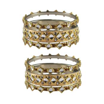 Golden Stone Brass Bangle 1