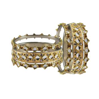 Golden Stone Brass Bangle 2