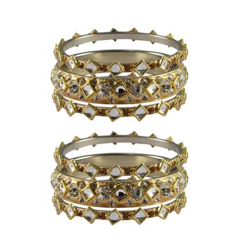 Golden Stone Brass Bangle 1