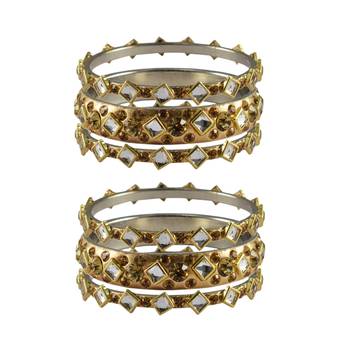 Golden Stone Brass Bangle 1