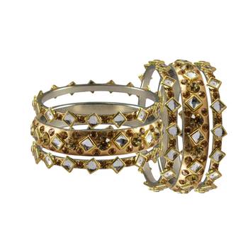 Golden Stone Brass Bangle 2
