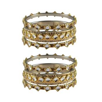 Golden Stone Brass Bangle 1