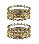 Golden Stone Brass Bangle