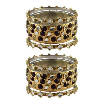 Golden Stone Brass Bangle 1