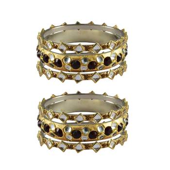 Golden Stone Brass Bangle 1