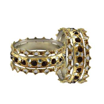 Golden Stone Brass Bangle 2