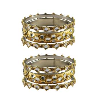 Golden Stone Brass Bangle 1