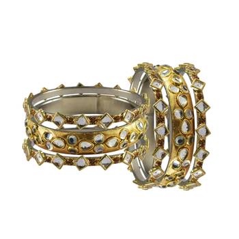 Golden Stone Brass Bangle 2