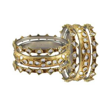 Golden Stone Brass Bangle 2