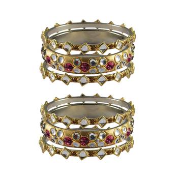Golden Stone Brass Bangle 1