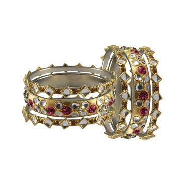 Golden Stone Brass Bangle 2