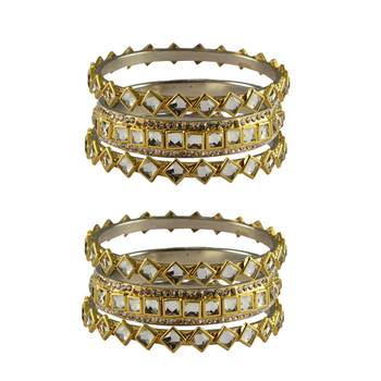 Golden Stone Brass Bangle 1