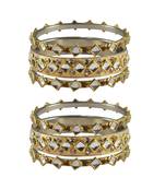 Golden Stone Brass Bangle