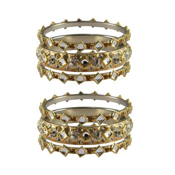 Golden Stone Brass Bangle 1