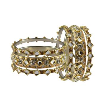 Golden Stone Brass Bangle 2