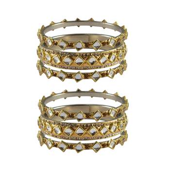 Golden Stone Brass Bangle 1