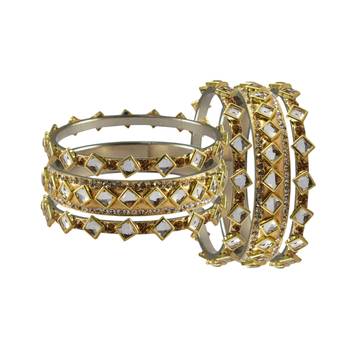 Golden Stone Brass Bangle 2