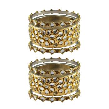 Golden Stone Brass Bangle 1