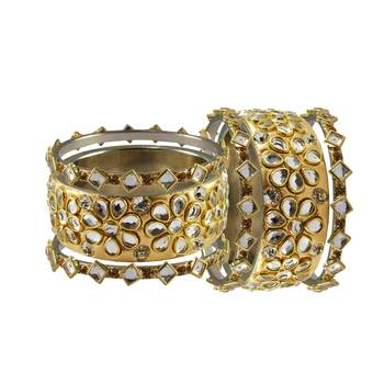 Golden Stone Brass Bangle 2