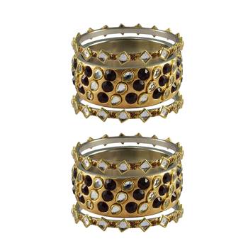 Golden Stone Brass Bangle 1