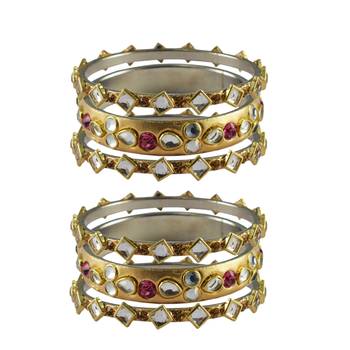 Golden Stone Brass Bangle 1